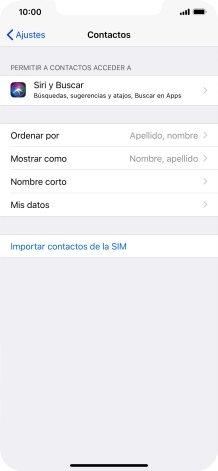 Pulsa Importar contactos de la SIM. Pulsa Importar contactos de la SIM.