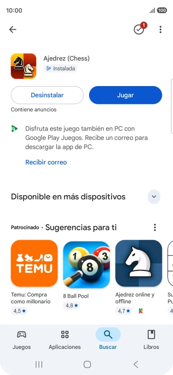 Pulsa la tecla de inicio para terminar y regresar a la pantalla de inicio. Pulsa la tecla de inicio para terminar y regresar a la pantalla de inicio.
