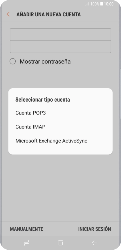 Pulsa Cuenta IMAP.