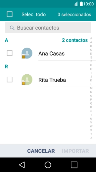 Pulsa Selec. todo. Pulsa Selec. todo.