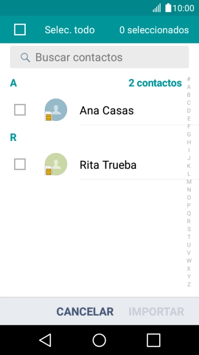 Pulsa Selec. todo. Pulsa Selec. todo.