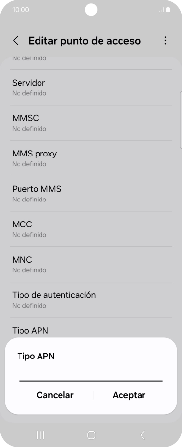 Introduce default y pulsa Aceptar. Introduce default y pulsa Aceptar.