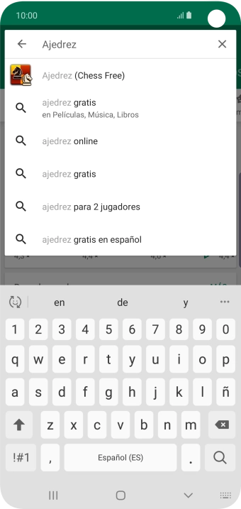 Introduce el nombre del tema o de la app y pulsa el icono de búsqueda. Introduce el nombre del tema o de la app y pulsa el icono de búsqueda.