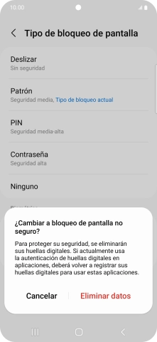 Pulsa Eliminar datos. Pulsa Eliminar datos.