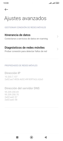 Pulsa Itinerancia de datos. Pulsa Itinerancia de datos.