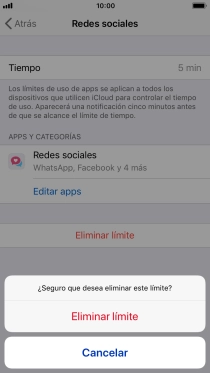 Pulsa Eliminar límite. Pulsa Eliminar límite.
