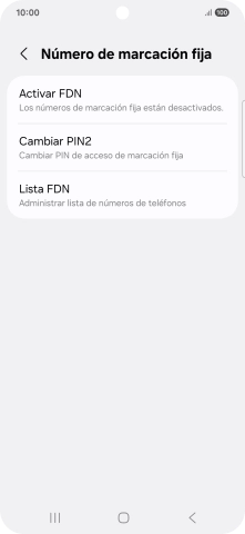 Pulsa Activar FDN. Pulsa Activar FDN.