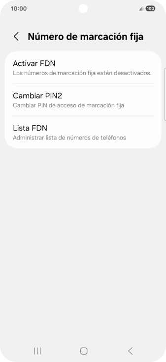 Pulsa Activar FDN. Pulsa Activar FDN.