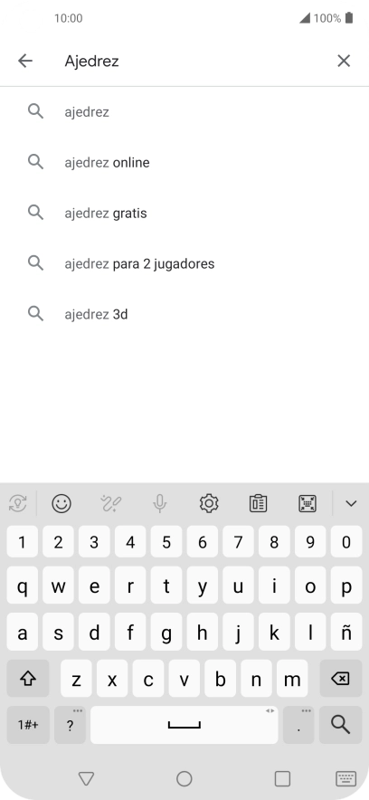 Introduce el nombre del tema o de la app y pulsa el icono de búsqueda. Introduce el nombre del tema o de la app y pulsa el icono de búsqueda.