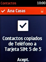 Pulsa la tecla de navegación. Pulsa la tecla de navegación.