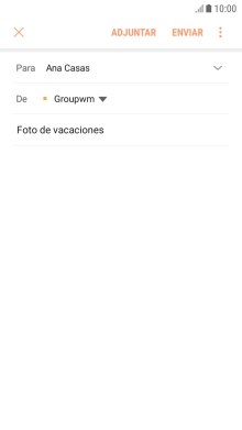 Pulsa en el campo de escritura y escribe el texto del correo electrónico. Pulsa en el campo de escritura y escribe el texto del correo electrónico.
