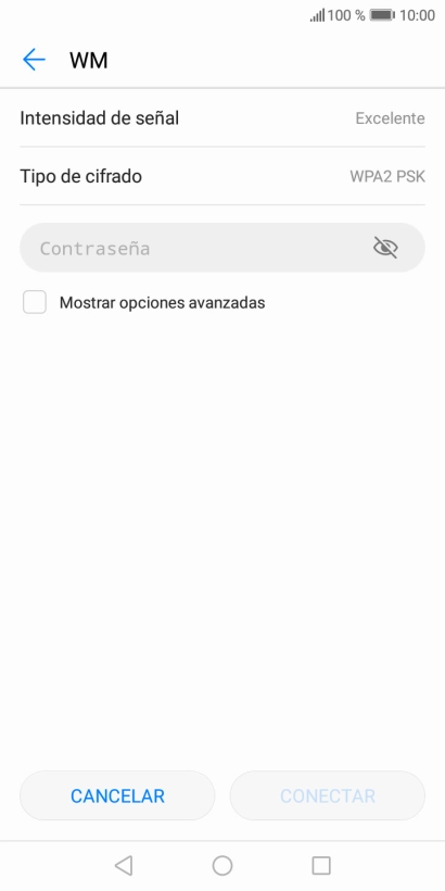 Pulsa Contraseña e introduce la contraseña de la red wifi. Pulsa Contraseña e introduce la contraseña de la red wifi.