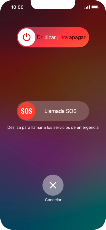 Pulsa el icono de apagar y arrástralo hacia la derecha. Pulsa el icono de apagar y arrástralo hacia la derecha.