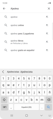 Introduce el nombre del tema o de la app y pulsa el icono de búsqueda.