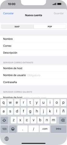 Pulsa Nombre de usuario e introduce el nombre de usuario de tu cuenta de correo electrónico. Pulsa Nombre de usuario e introduce el nombre de usuario de tu cuenta de correo electrónico.