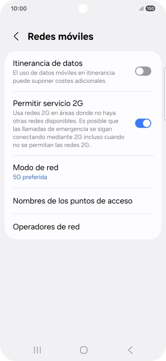 Pulsa Operadores de red. Pulsa Operadores de red.