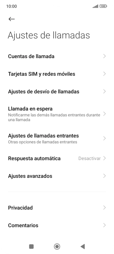 Pulsa Ajustes de desvío de llamadas. Pulsa Ajustes de desvío de llamadas.