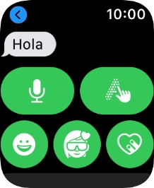 Pulsa el icono de micrófono y sigue las indicaciones de la pantalla para grabar y enviar el mensaje. Pulsa el icono de micrófono y sigue las indicaciones de la pantalla para grabar y enviar el mensaje.
