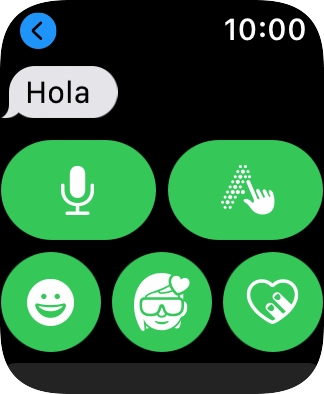 Pulsa el icono de micrófono y sigue las indicaciones de la pantalla para grabar y enviar el mensaje. Pulsa el icono de micrófono y sigue las indicaciones de la pantalla para grabar y enviar el mensaje.