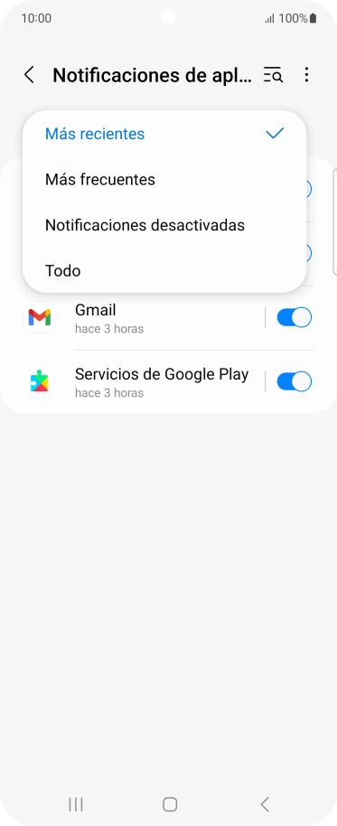 Pulsa el ajuste deseado. Pulsa el ajuste deseado.