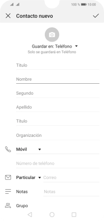 Pulsa Nombre e introduce el nombre deseado. Pulsa Nombre e introduce el nombre deseado.