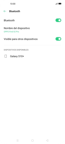 Pulsa el dispositivo Bluetooth deseado y sigue las indicaciones de la pantalla para vincular el dispositivo al teléfono. Pulsa el dispositivo Bluetooth deseado y sigue las indicaciones de la pantalla para vincular el dispositivo al teléfono.