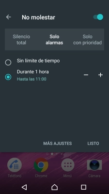 Pulsa LISTO para activar el modo silencioso. Pulsa LISTO para activar el modo silencioso.