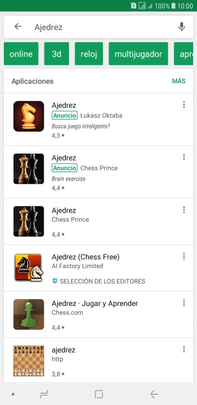 Pulsa la app deseada. Pulsa la app deseada.