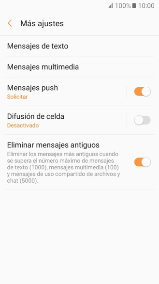 Pulsa Mensajes de texto.