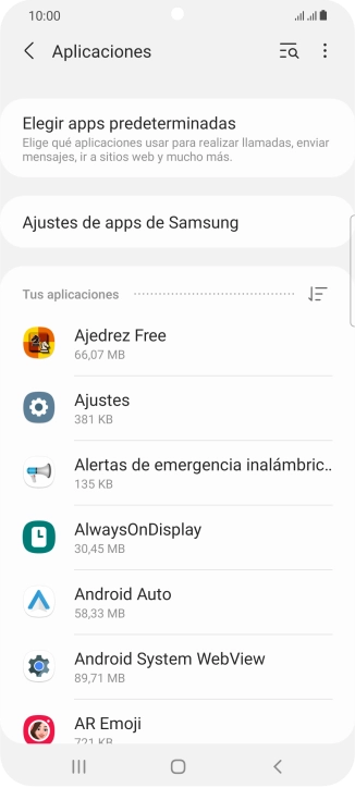 Pulsa la app deseada. Pulsa la app deseada.