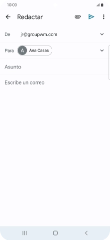 Pulsa Asunto e introduce el asunto deseado. Pulsa Asunto e introduce el asunto deseado.