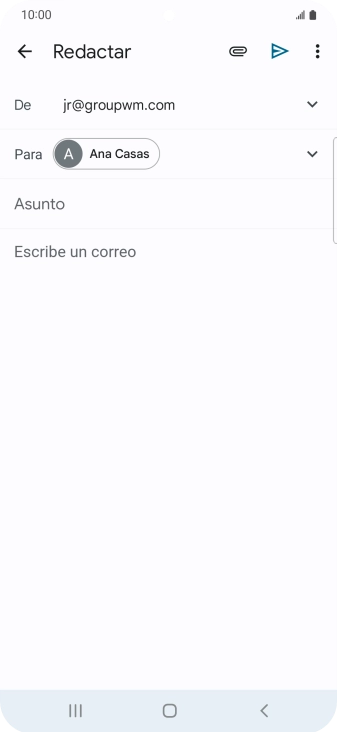 Pulsa Asunto e introduce el asunto deseado. Pulsa Asunto e introduce el asunto deseado.