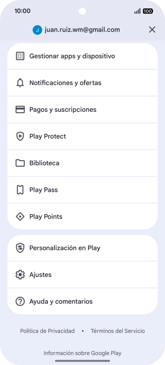 Pulsa Gestionar apps y dispositivo.