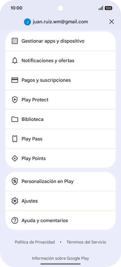 Pulsa Gestionar apps y dispositivo.