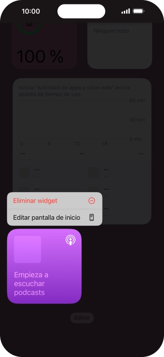 Pulsa Eliminar widget. Pulsa Eliminar widget.