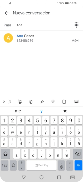 Pulsa el contacto deseado. Pulsa el contacto deseado.