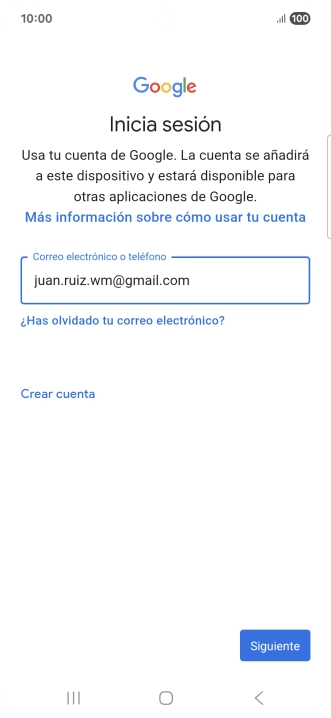 Pulsa Siguiente.