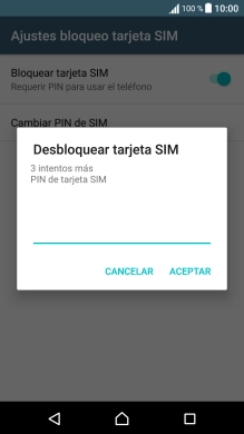 Introduce tu código PIN y pulsa ACEPTAR. Introduce tu código PIN y pulsa ACEPTAR.
