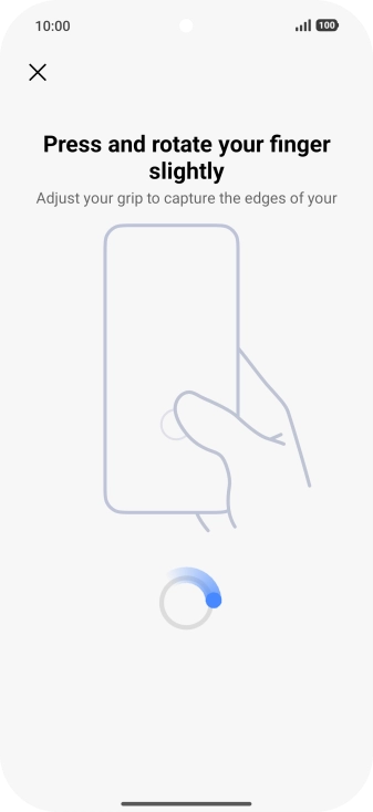 Follow the instructions on the screen to create the phone lock code using your fingerprint.