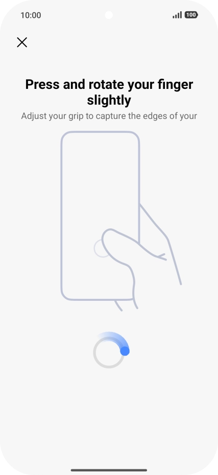 Follow the instructions on the screen to create the phone lock code using your fingerprint.