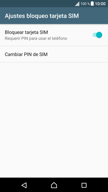 Pulsa Bloquear tarjeta SIM para activar o desactivar la función. Pulsa Bloquear tarjeta SIM para activar o desactivar la función.