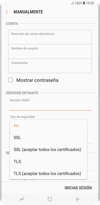 Pulsa No para desactivar la función.