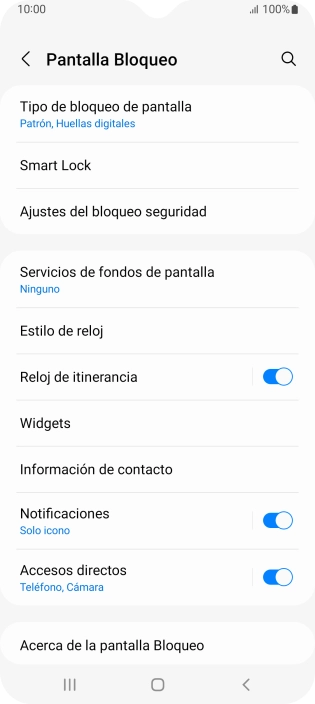 Pulsa Tipo de bloqueo de pantalla e introduce el código de seguridad extra que has creado anteriormente. Pulsa Tipo de bloqueo de pantalla e introduce el código de seguridad extra que has creado anteriormente.