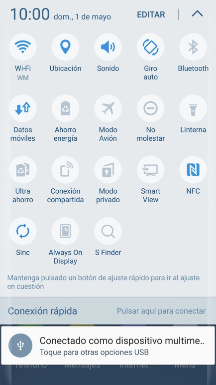 Pulsa Modo Avión para activar o desactivar la función.