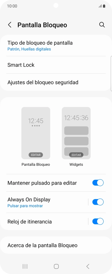 Pulsa Tipo de bloqueo de pantalla e introduce el código de seguridad extra que has creado anteriormente. Pulsa Tipo de bloqueo de pantalla e introduce el código de seguridad extra que has creado anteriormente.