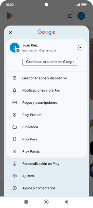 Pulsa Gestionar apps y dispositivo.