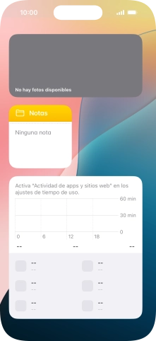 Pulsa el grupo de widgets deseado durante unos instantes. Pulsa el grupo de widgets deseado durante unos instantes.