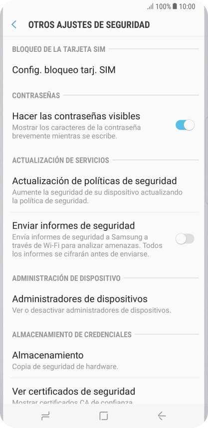 Pulsa Config. bloqueo de tarj. SIM. Pulsa Config. bloqueo de tarj. SIM.