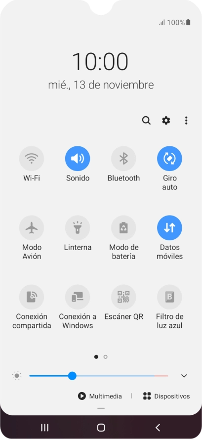 Pulsa el icono de ajustes.