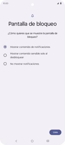 Pulsa el ajuste deseado. Pulsa el ajuste deseado.